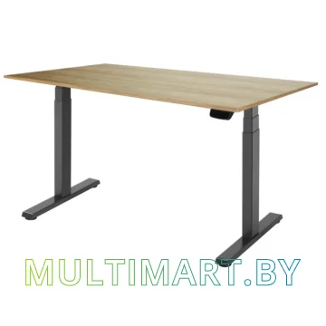 Стол для работы стоя ErgoSmart Ergo Desk Pro 1380x800x18 мм (дуб натуральный/черный)